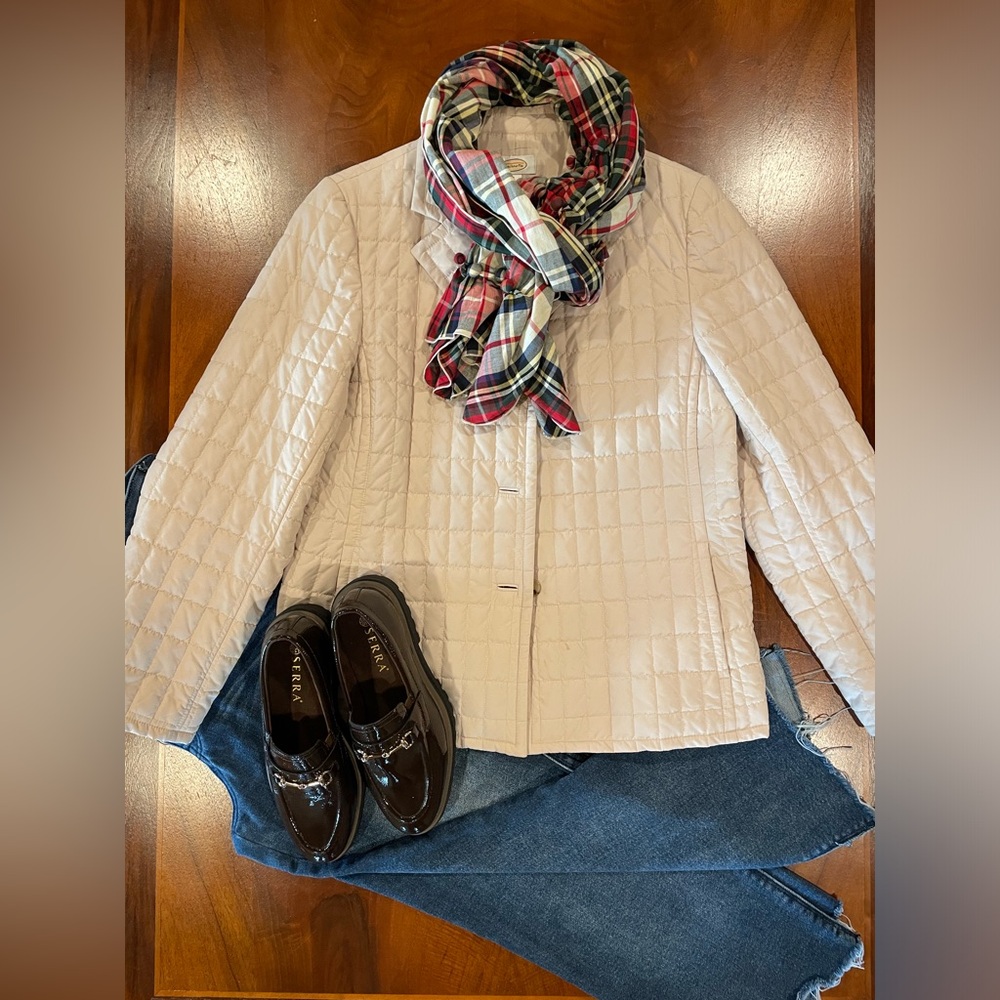 Talbots Cream Quilted Jacket
